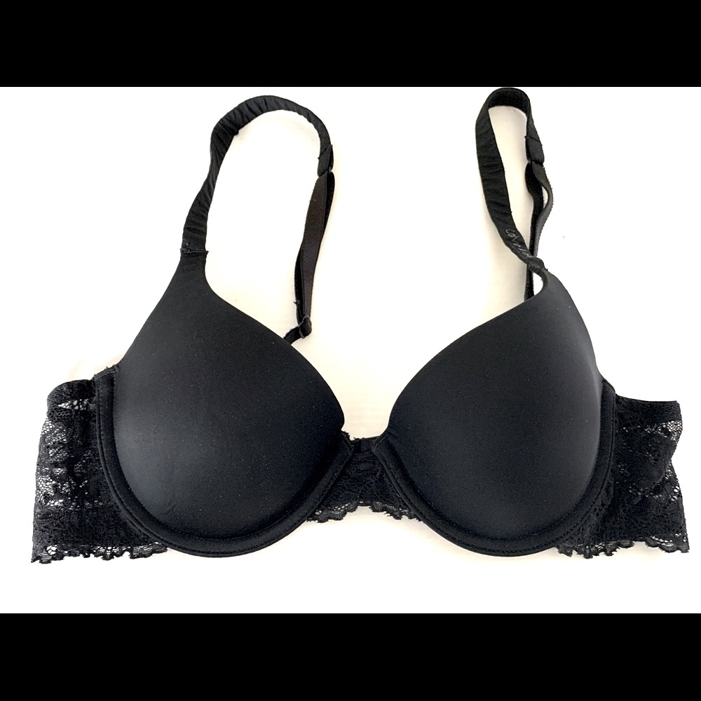 Calvin Klein solid black lightly padded bra US Women size 34A